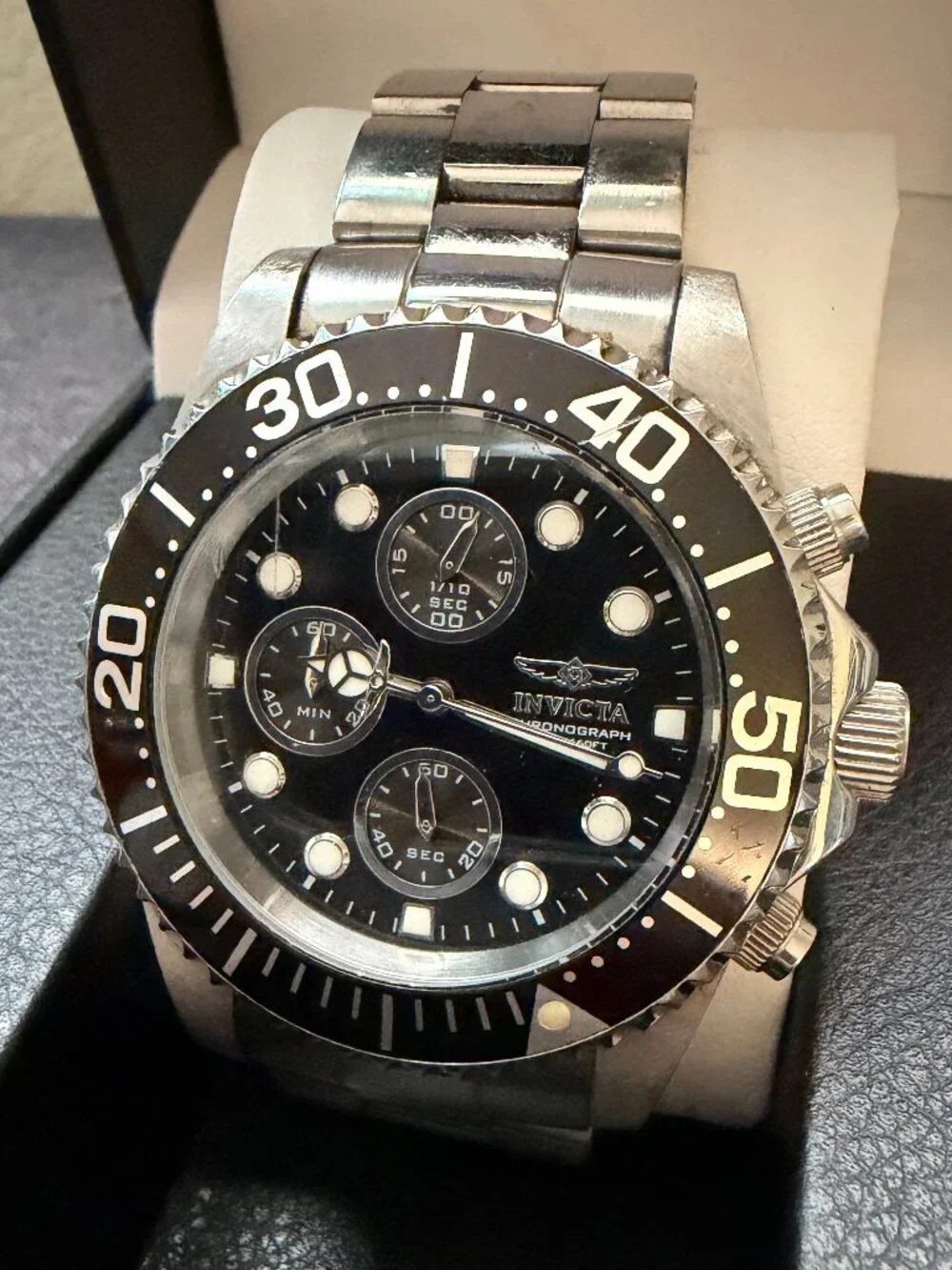 Invicta 1768 Black Pro Diver Chronograph Quartz Watch